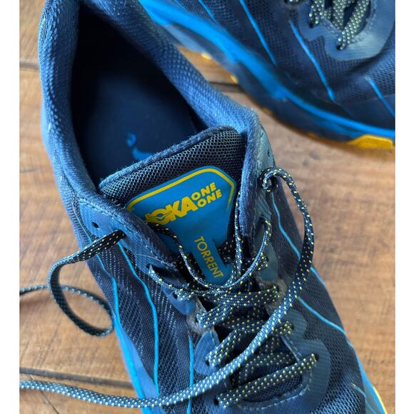 Hoka One One Mens Torrent 2 Blue Yellow Trail Outdoor Running Hiking Shoes 11 - Picture 5 of 13